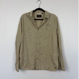 Deus Ex Machina Service Poplin LS Button Down Shirt Medium